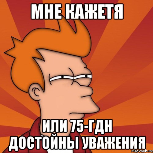 мне кажетя или 75-гдн достойны уважения, Мем Мне кажется или (Фрай Футурама)