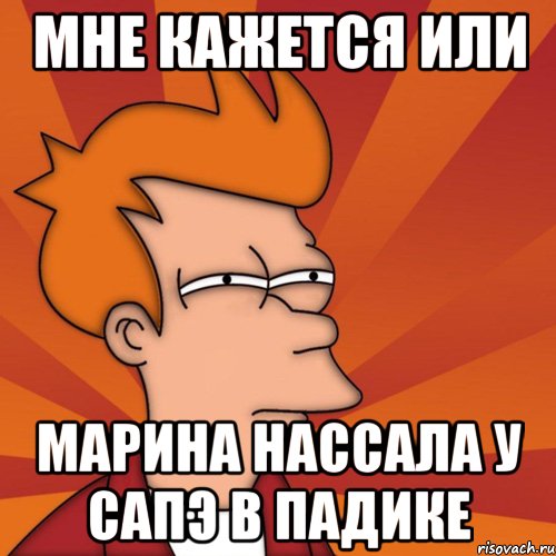 мне кажется или Марина нассала у сапэ в падике, Мем Мне кажется или (Фрай Футурама)