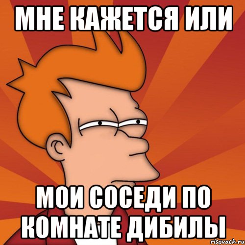 мне кажется или мои соседи по комнате дибилы, Мем Мне кажется или (Фрай Футурама)