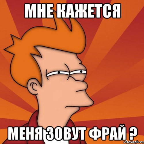 мне кажется меня зовут фрай ?, Мем Мне кажется или (Фрай Футурама)