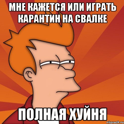 Мне кажется или играть карантин на свалке Полная хуйня, Мем Мне кажется или (Фрай Футурама)