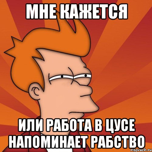 Мне кажется Или работа в ЦУСе напоминает рабство, Мем Мне кажется или (Фрай Футурама)