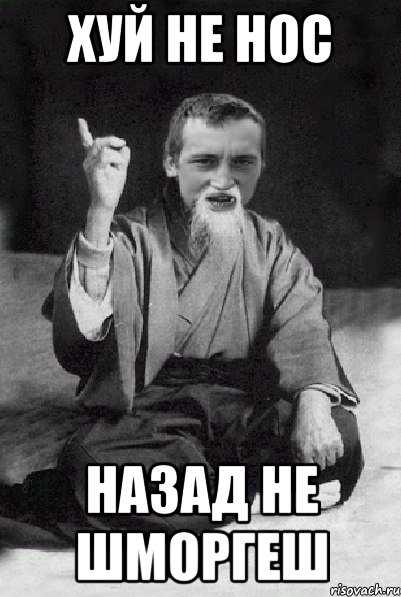 ХУЙ НЕ НОС НАЗАД НЕ ШМОРГЕШ, Мем Мудрий паца