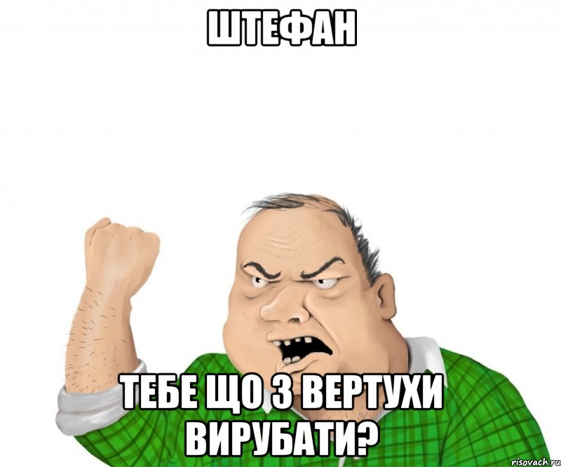 Штефан Тебе що з вертухи вирубати?, Мем мужик