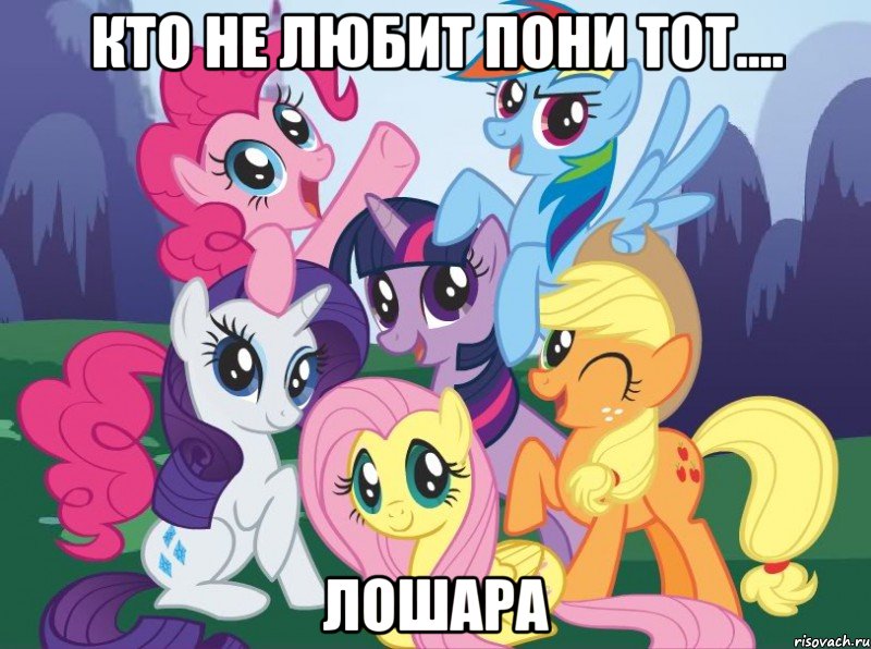 кто не любит пони тот.... лошара, Мем My little pony