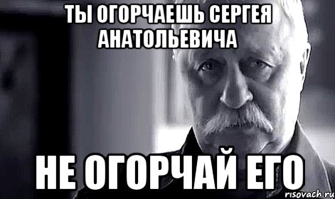 Ты огорчаешь Сергея Анатольевича Не огорчай его, Мем Не огорчай Леонида Аркадьевича