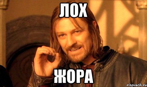 Лох жора, Мем Нельзя просто так взять и (Боромир мем)