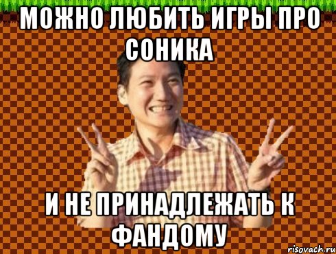 Можно любить игры про соника и не принадлежать к фандому