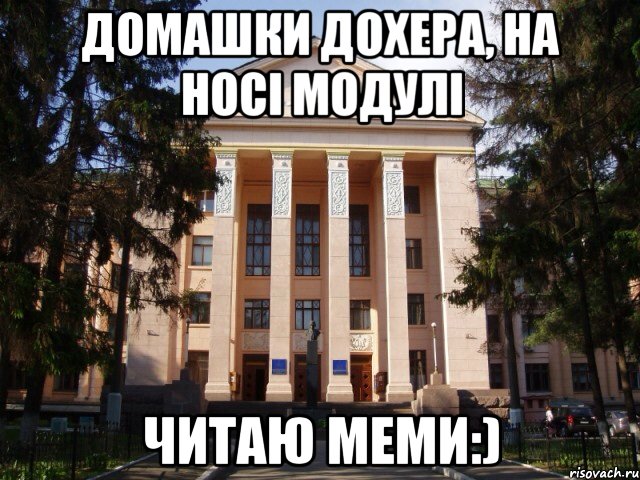 Домашки дохера, на носі модулі Читаю меми:)