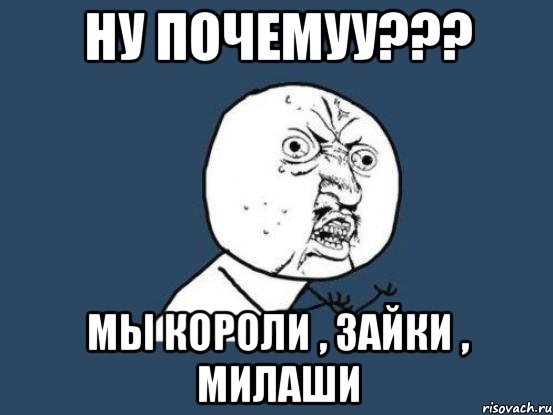 НУ ПОЧЕМУУ??? МЫ КОРОЛИ , ЗАЙКИ , МИЛАШИ, Мем Ну почему