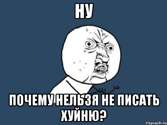 Ну почему нельзя не писать хуйню?, Мем Ну почему