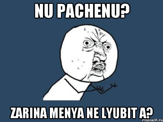 NU PACHENU? ZARINA MENYA NE LYUBIT A?, Мем Ну почему