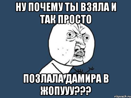 НУ почему ты взяла и так просто Позлала Дамира в жопууу???, Мем Ну почему