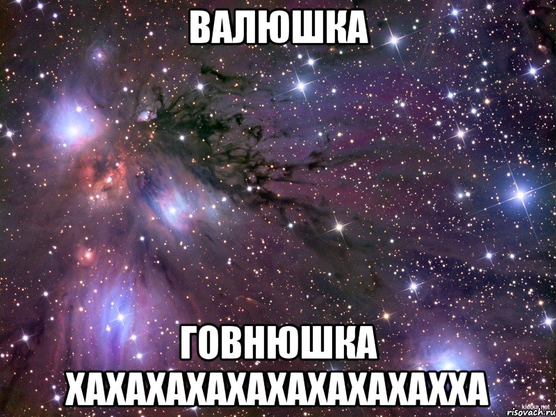 Валюшка говнюшка хахахахахахахахахахха, Мем Космос