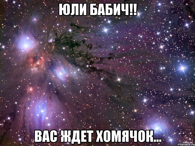 ЮЛИ БАБИЧ!! Вас ждет хомячок..., Мем Космос