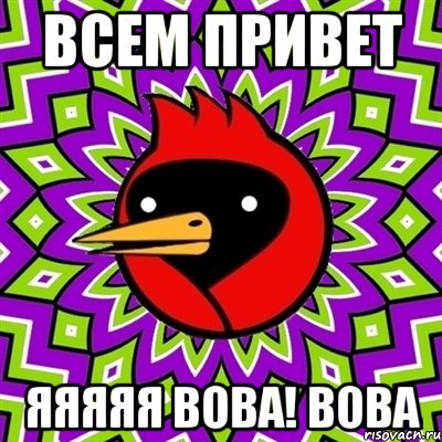 ВСЕМ ПРИВЕТ ЯЯЯЯЯ ВОВА! вова, Мем Омская птица