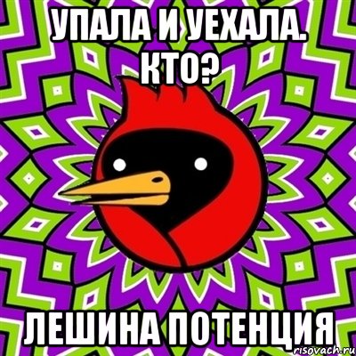 Упала и уехала. Кто? Лешина потенция, Мем Омская птица