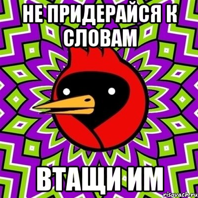 не придерайся к словам втащи им, Мем Омская птица