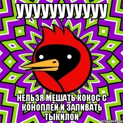 ууууууууууу нельзя мешать кокос с коноплей и запивать тыкилой, Мем Омская птица