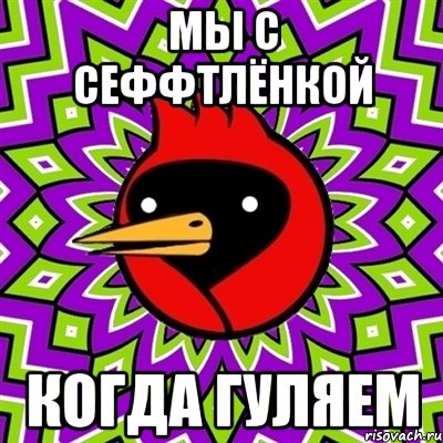 мы с сеффтлёнкой когда гуляем, Мем Омская птица