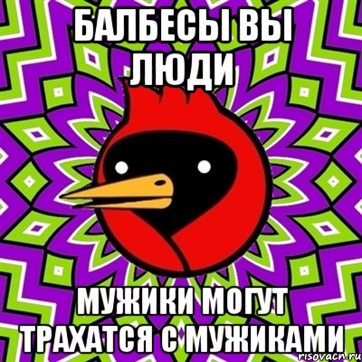 Балбесы вы люди Мужики могут трахатся с мужиками, Мем Омская птица