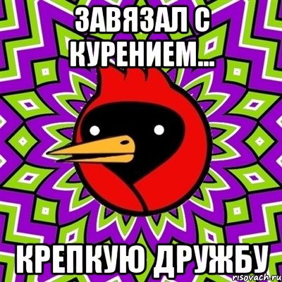 Завязал с курением... крепкую дружбу, Мем Омская птица