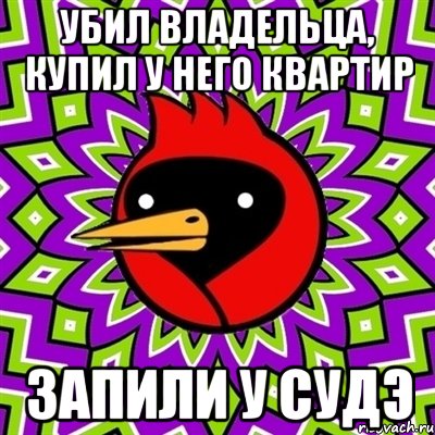 убил владельца, купил у него квартир запили у судэ, Мем Омская птица