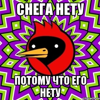 Снега нету Потому что его нету, Мем Омская птица