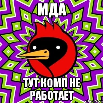 мда тут комп не работает, Мем Омская птица