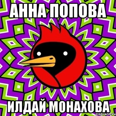 анна попова илдай монахова, Мем Омская птица