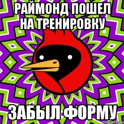 Раймонд пошел на тренировку забыл форму, Мем Омская птица