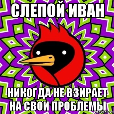 Слепой Иван Никогда не взирает на свои проблемы, Мем Омская птица