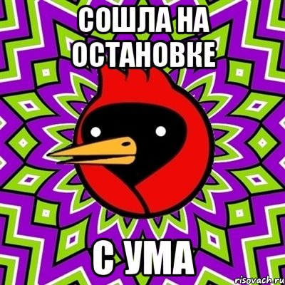Сошла на остановке с ума, Мем Омская птица