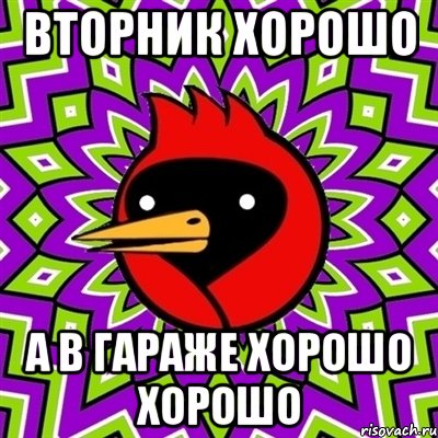 вторник хорошо а в гараже хорошо хорошо, Мем Омская птица