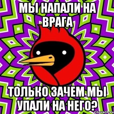 мы напали на врага только зачем мы упали на него?, Мем Омская птица