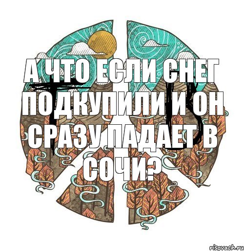 А что если снег подкупили И он сразу падает в Сочи?