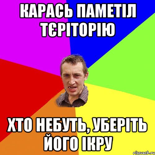 Карась паметіл тєріторію Хто небуть, уберіть його ікру, Мем Чоткий паца