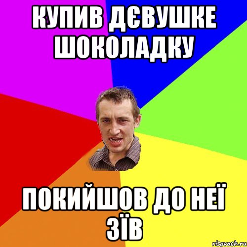 купив дєвушке шоколадку покийшов до неї зїв, Мем Чоткий паца