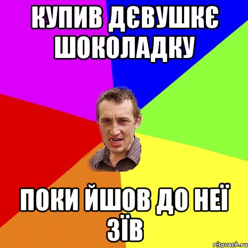 купив дєвушкє шоколадку поки йшов до неї зїв, Мем Чоткий паца