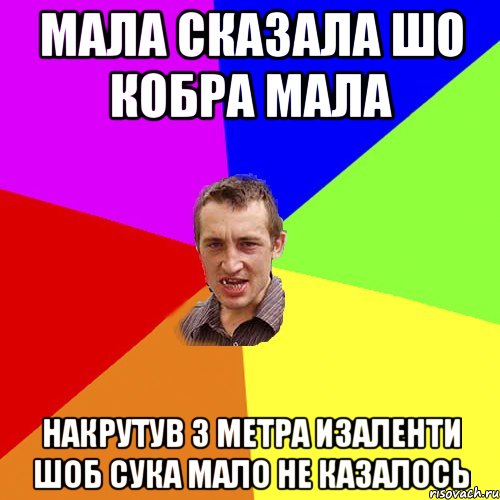 мала сказала шо кобра мала накрутув 3 метра изаленти шоб сука мало не казалось, Мем Чоткий паца