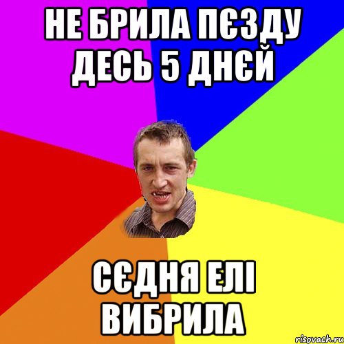 Не брила пєзду десь 5 днєй сєдня елі вибрила, Мем Чоткий паца