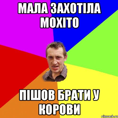 мала захотiла мохiто пiшов брати у корови, Мем Чоткий паца