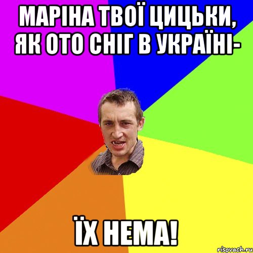 маріна твої цицьки, як ото сніг в україні- їх нема!, Мем Чоткий паца