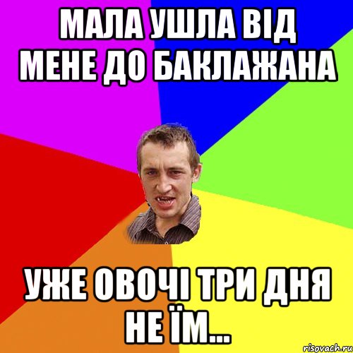 мала ушла від мене до Баклажана Уже овочі три дня не їм..., Мем Чоткий паца