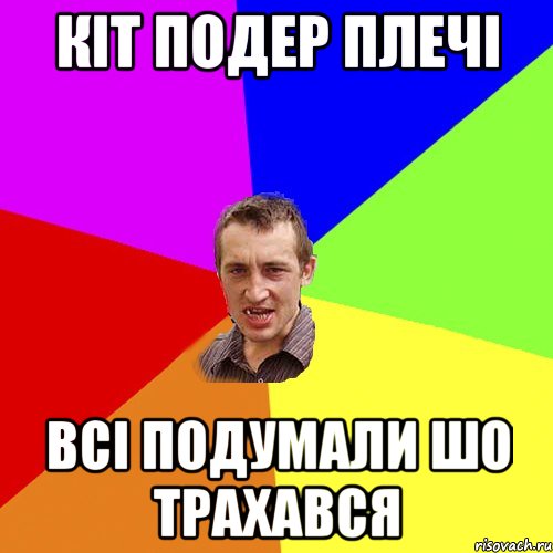 кіт подер плечі всі подумали шо трахався, Мем Чоткий паца