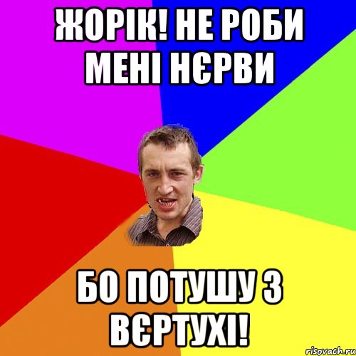 Жорік! не роби мені нєрви бо потушу з вєртухі!, Мем Чоткий паца