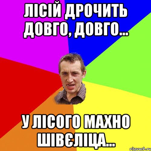 Лісій дрочить довго, довго... У лісого махно шівєліца..., Мем Чоткий паца