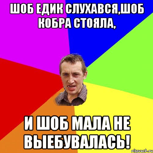 шоб едик слухався,шоб кобра стояла, и шоб мала не выебувалась!, Мем Чоткий паца