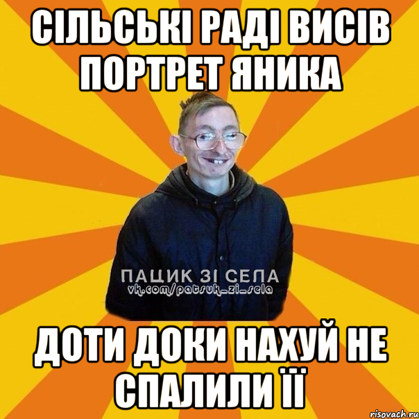 сільські раді висів портрет яника доти доки нахуй не спалили її