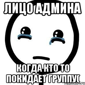 лицо админа когда кто то покидает группу(, Мем печаль